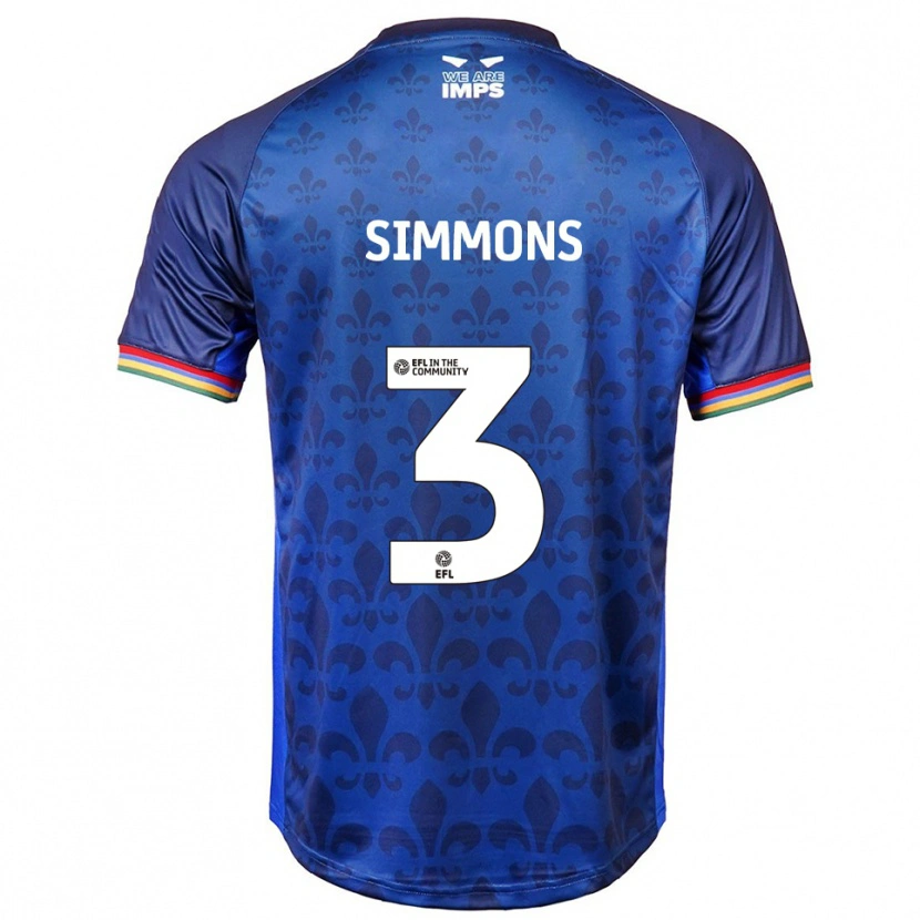 Danxen Mujer Camiseta Noah Simmons #3 Azul Azul Marino 2ª Equipación 2025/26 La Camisa México