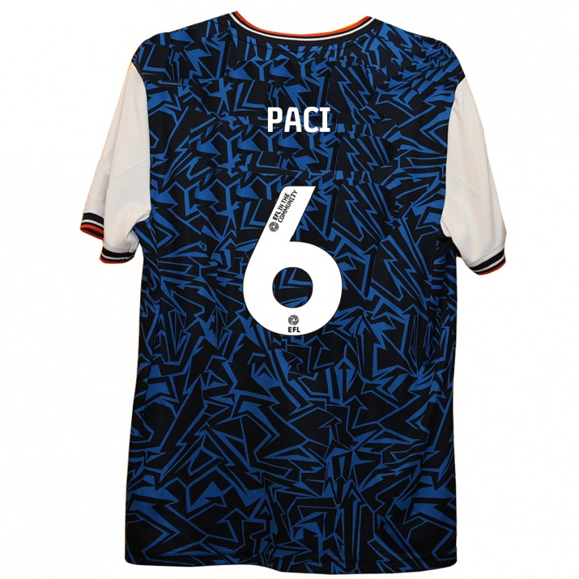 Danxen Mujer Camiseta Stefania Paci #6 Azul Negro Blanco 2ª Equipación 2025/26 La Camisa México