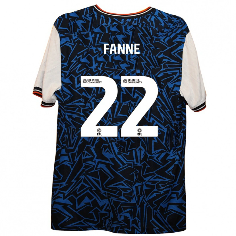 Danxen Mujer Camiseta Lamine Fanne #22 Azul Negro Blanco 2ª Equipación 2025/26 La Camisa México