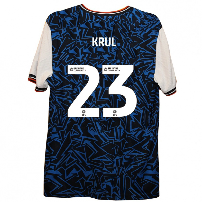 Danxen Mujer Camiseta Tim Krul #23 Azul Negro Blanco 2ª Equipación 2025/26 La Camisa México