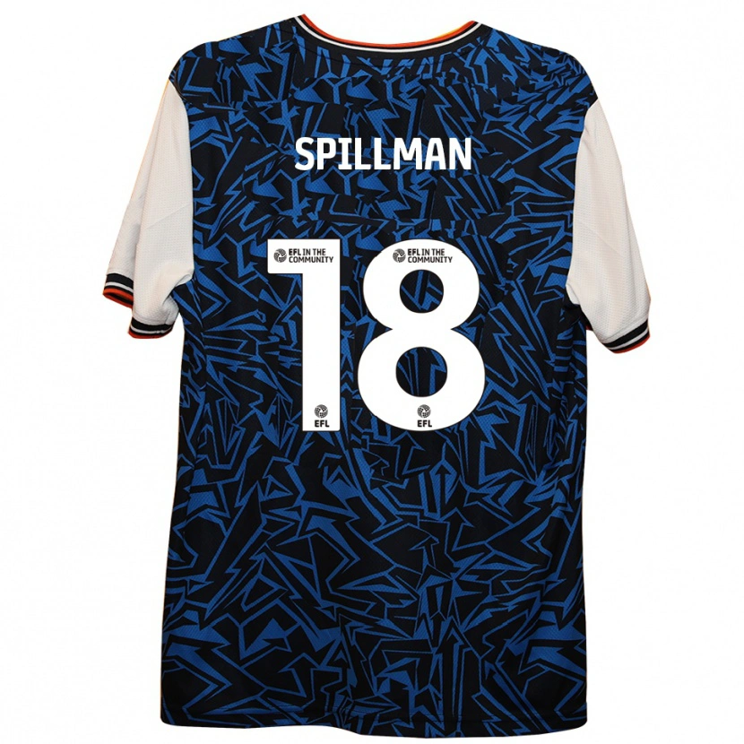 Danxen Mujer Camiseta Gabriella Spillman #18 Azul Negro Blanco 2ª Equipación 2025/26 La Camisa México