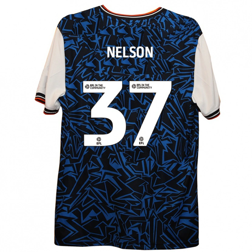 Danxen Mujer Camiseta Zack Nelson #37 Azul Negro Blanco 2ª Equipación 2025/26 La Camisa México
