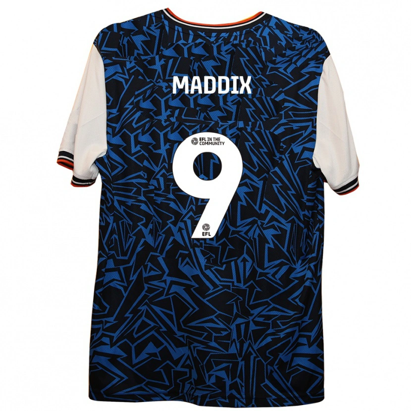 Danxen Mujer Camiseta Leyah Maddix #9 Azul Negro Blanco 2ª Equipación 2025/26 La Camisa México