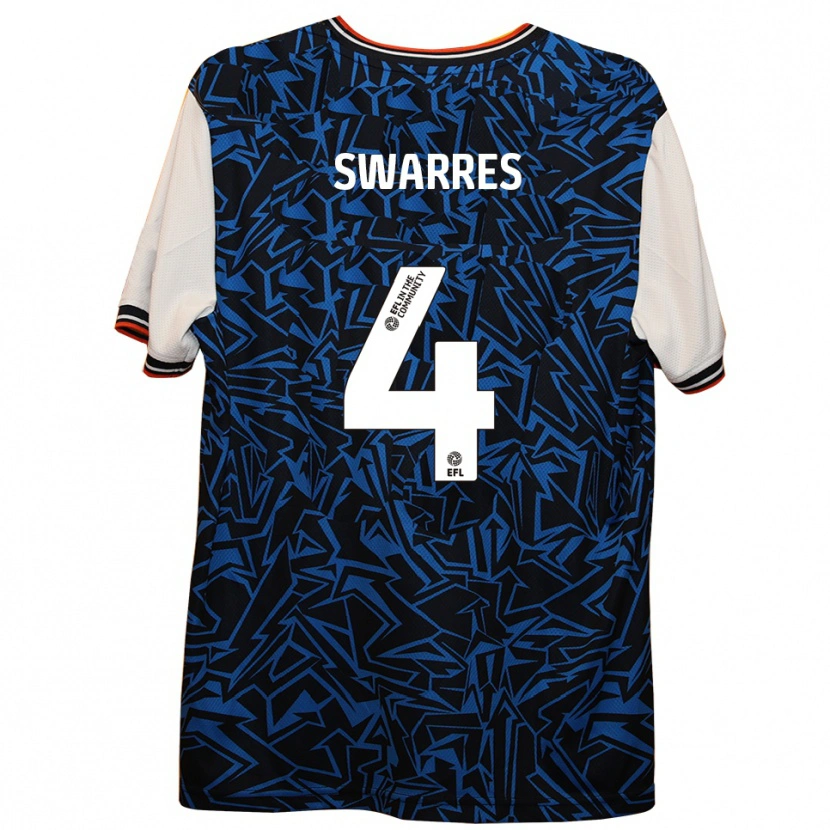 Danxen Mujer Camiseta Shianne Swarres #4 Azul Negro Blanco 2ª Equipación 2025/26 La Camisa México