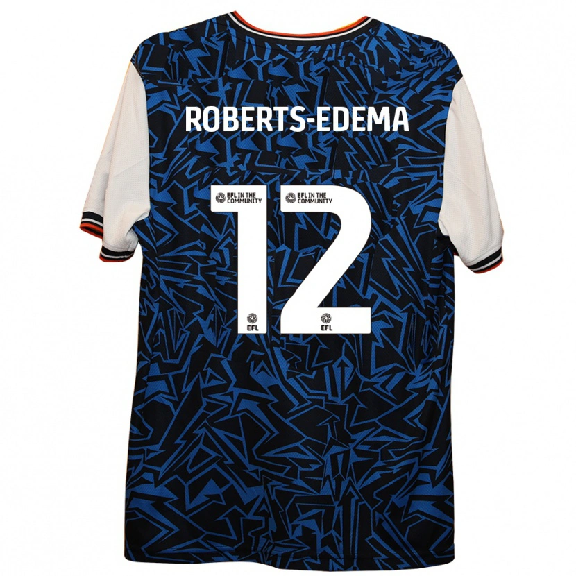 Danxen Mujer Camiseta Kyron Roberts-Edema #12 Azul Negro Blanco 2ª Equipación 2025/26 La Camisa México