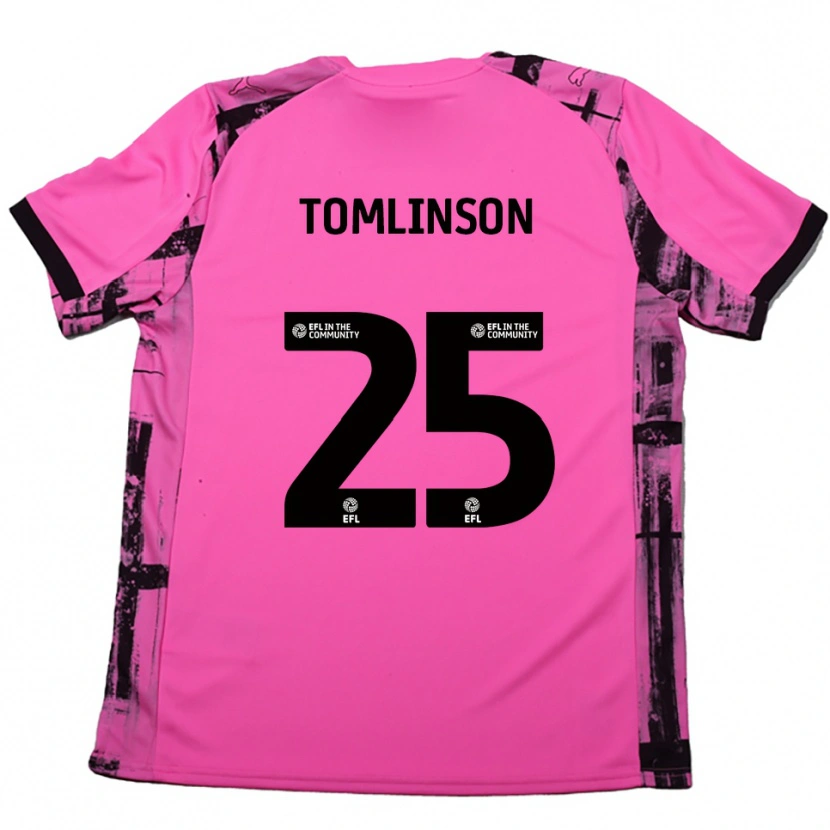 Danxen Mujer Camiseta Josh Tomlinson #25 Rojo Rosado Negro 2ª Equipación 2025/26 La Camisa México