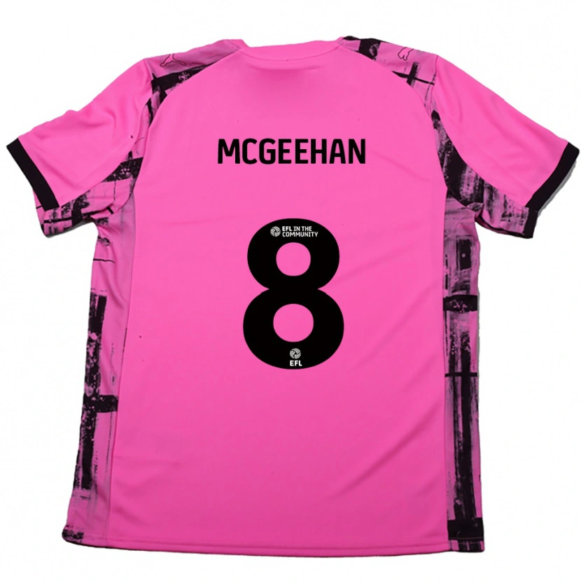 Danxen Mujer Camiseta Cameron Mcgeehan #8 Rojo Rosado Negro 2ª Equipación 2025/26 La Camisa México