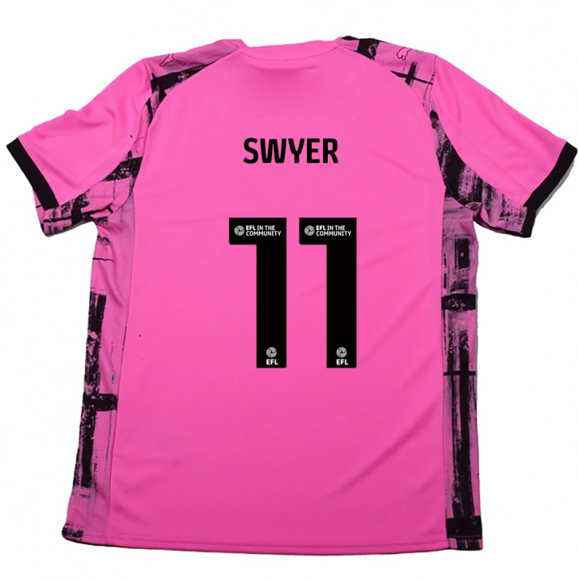 Danxen Mujer Camiseta Kamarai Swyer #11 Rojo Rosado Negro 2ª Equipación 2025/26 La Camisa México