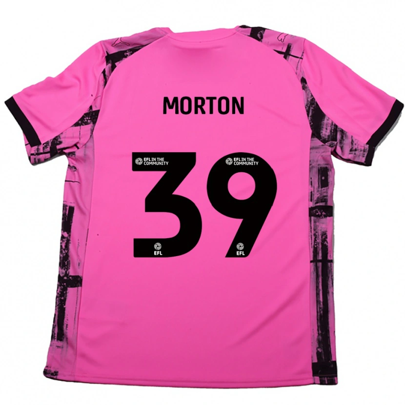 Danxen Mujer Camiseta Callum Morton #39 Rojo Rosado Negro 2ª Equipación 2025/26 La Camisa México