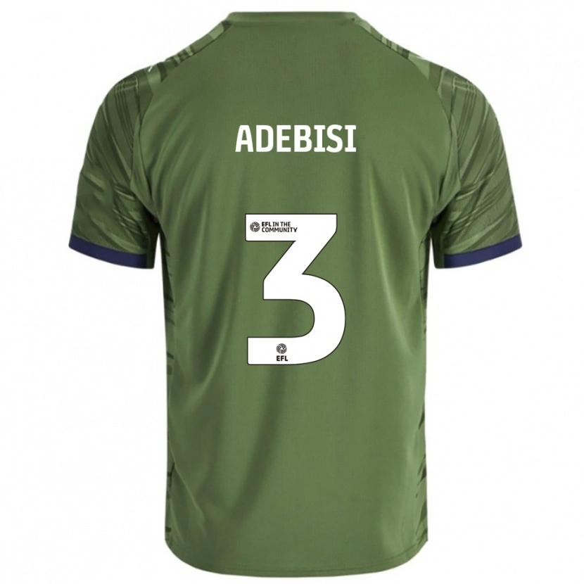 Danxen Mujer Camiseta Rio Adebisi #3 Verde Blanco 2ª Equipación 2025/26 La Camisa México