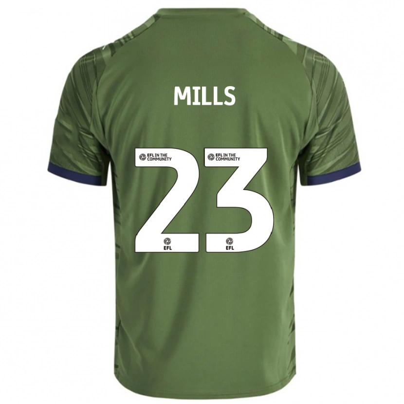Danxen Mujer Camiseta Harley Mills #23 Verde Blanco 2ª Equipación 2025/26 La Camisa México