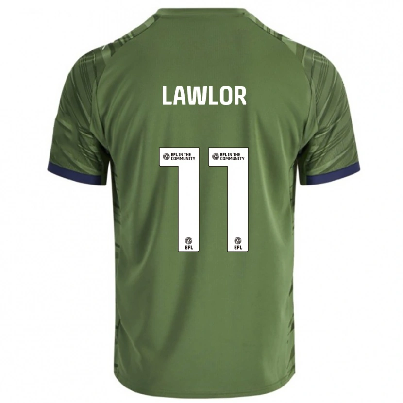 Danxen Mujer Camiseta Megan Lawlor #11 Verde Blanco 2ª Equipación 2025/26 La Camisa México