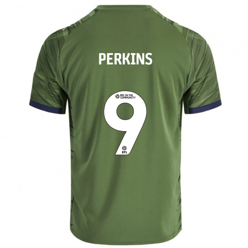 Danxen Mujer Camiseta Kier Perkins #9 Verde Blanco 2ª Equipación 2025/26 La Camisa México