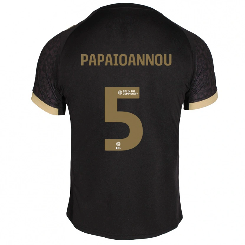 Danxen Mujer Camiseta Panagiota Papaioannou #5 Negro Dorado 2ª Equipación 2025/26 La Camisa México