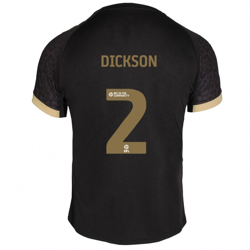 Danxen Mujer Camiseta Kathryn Dickson #2 Negro Dorado 2ª Equipación 2025/26 La Camisa México