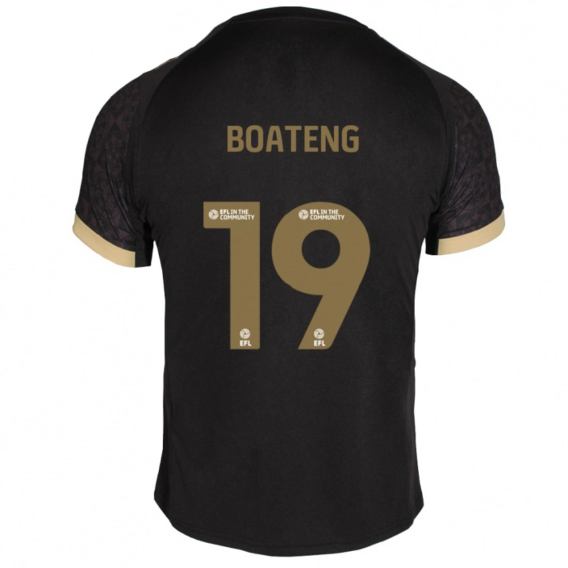 Danxen Mujer Camiseta Malachi Boateng #19 Negro Dorado 2ª Equipación 2025/26 La Camisa México