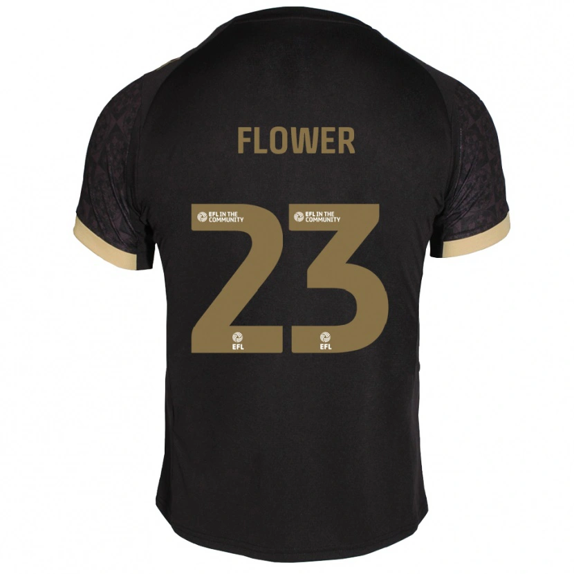Danxen Mujer Camiseta Jack Flower #23 Negro Dorado 2ª Equipación 2025/26 La Camisa México