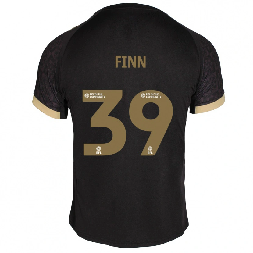 Danxen Mujer Camiseta Tegan Finn #39 Negro Dorado 2ª Equipación 2025/26 La Camisa México