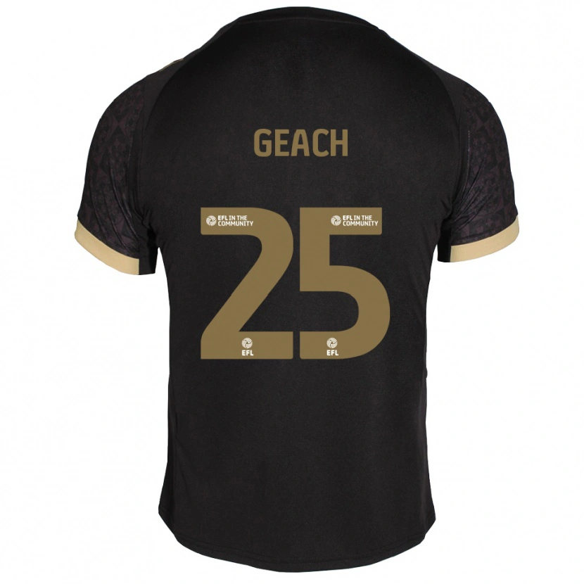 Danxen Mujer Camiseta Jessica Geach #25 Negro Dorado 2ª Equipación 2025/26 La Camisa México