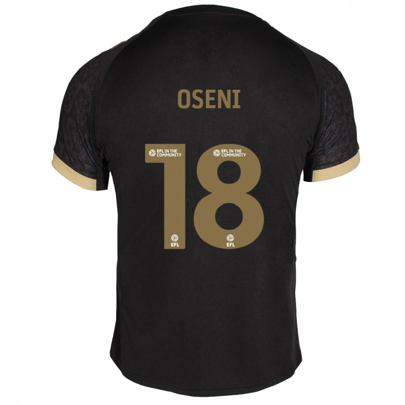 Danxen Mujer Camiseta Owen Oseni #18 Negro Dorado 2ª Equipación 2025/26 La Camisa México