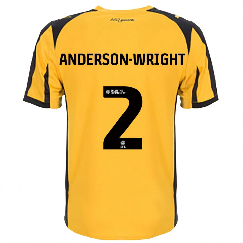 Danxen Mujer Camiseta Daisy Anderson-Wright #2 Naranja Negro 2ª Equipación 2025/26 La Camisa México