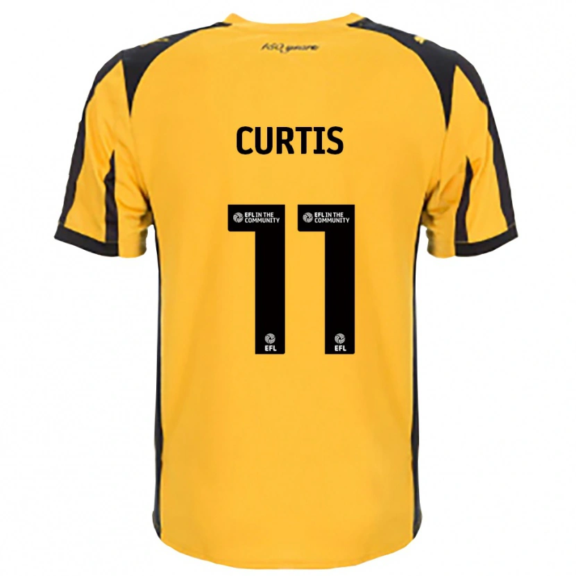 Danxen Mujer Camiseta Ronan Curtis #11 Naranja Negro 2ª Equipación 2025/26 La Camisa México