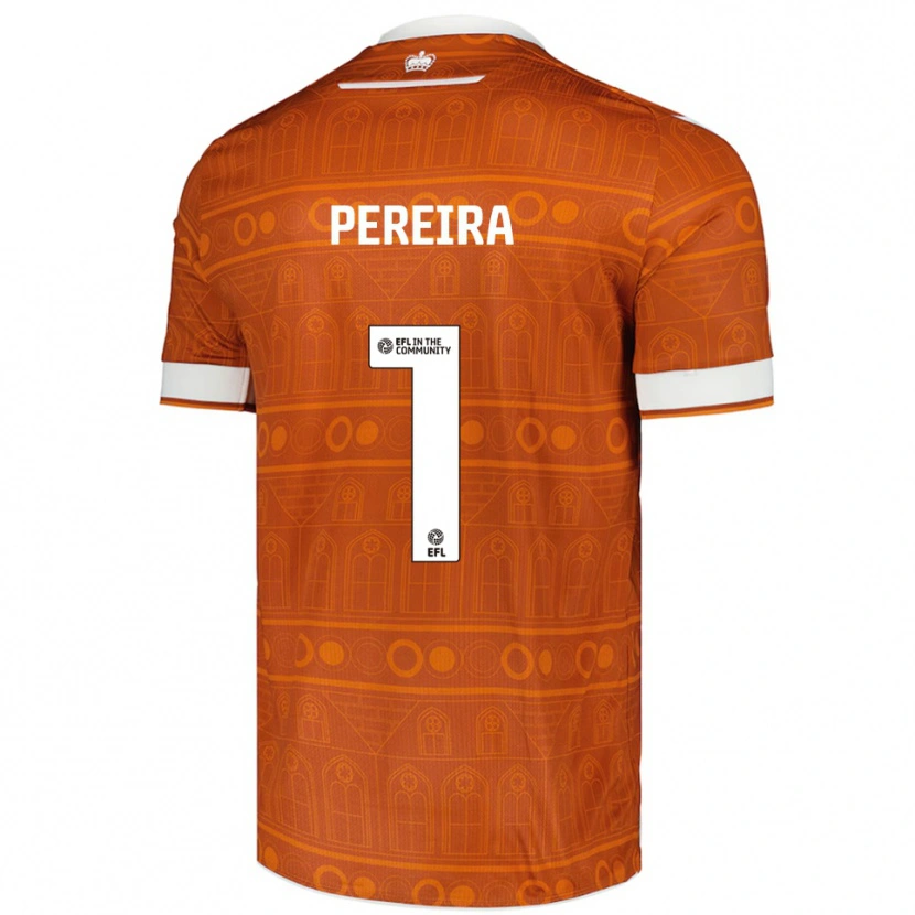 Danxen Mujer Camiseta Joel Pereira #1 Naranja Blanco 2ª Equipación 2025/26 La Camisa México
