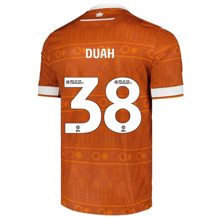 Danxen Mujer Camiseta Philip Duah #38 Naranja Blanco 2ª Equipación 2025/26 La Camisa México