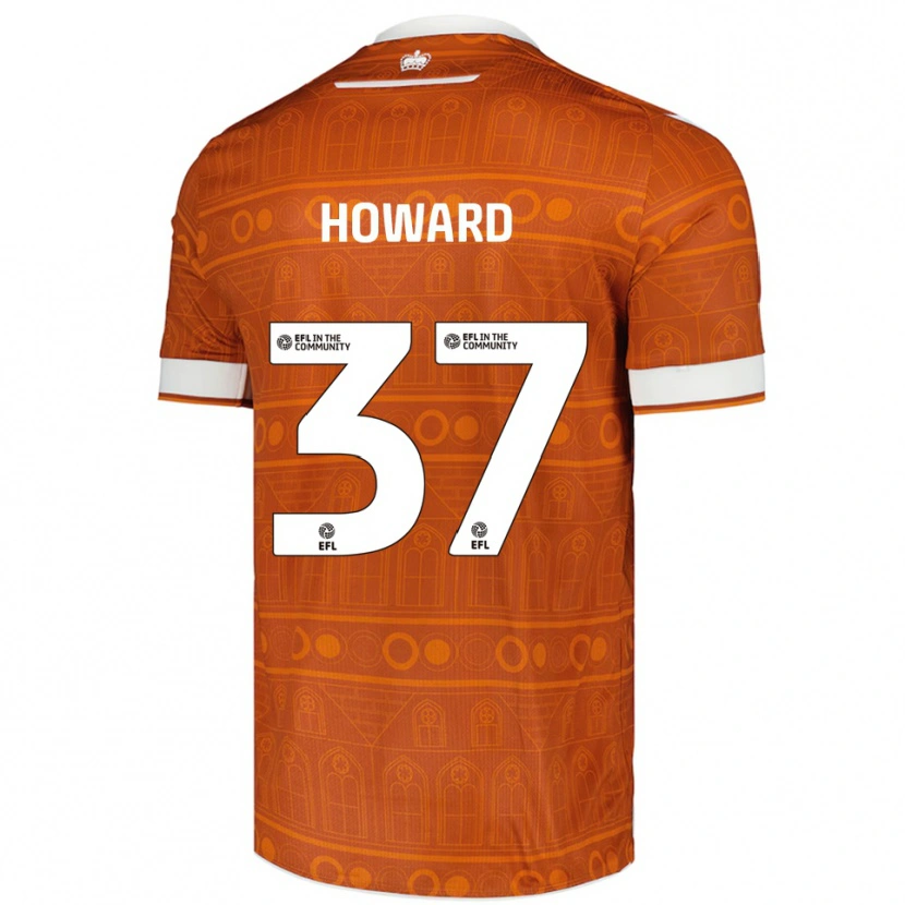 Danxen Mujer Camiseta Luke Howard #37 Naranja Blanco 2ª Equipación 2025/26 La Camisa México