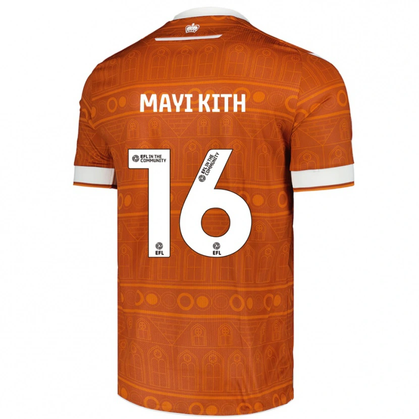 Danxen Mujer Camiseta Easther Mayi Kith #16 Naranja Blanco 2ª Equipación 2025/26 La Camisa México
