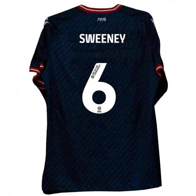 Danxen Mujer Camiseta Dan Sweeney #6 Azul Marino Rojo 2ª Equipación 2025/26 La Camisa México
