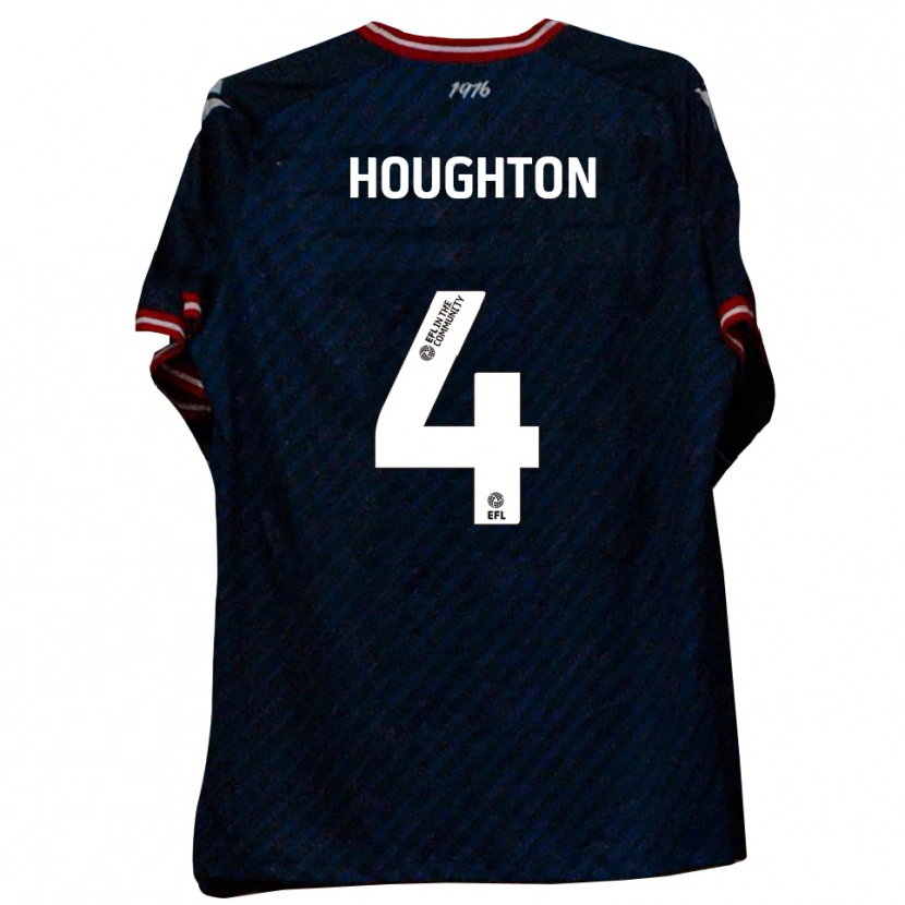 Danxen Mujer Camiseta Jordan Houghton #4 Azul Marino Rojo 2ª Equipación 2025/26 La Camisa México