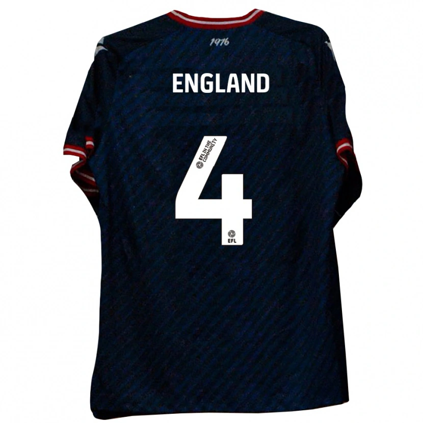 Danxen Mujer Camiseta Riley England #4 Azul Marino Rojo 2ª Equipación 2025/26 La Camisa México
