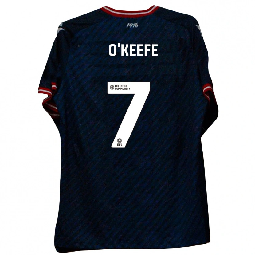 Danxen Mujer Camiseta Albie O'keefe #7 Azul Marino Rojo 2ª Equipación 2025/26 La Camisa México