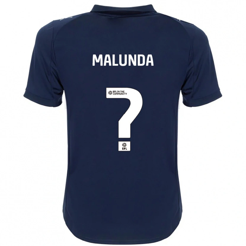 Danxen Mujer Camiseta Troy Malunda #0 Azul Marino Blanco 2ª Equipación 2025/26 La Camisa México