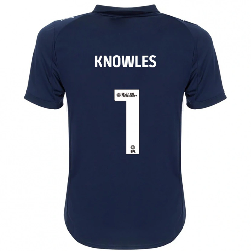 Danxen Mujer Camiseta Amelia Knowles #1 Azul Marino Blanco 2ª Equipación 2025/26 La Camisa México