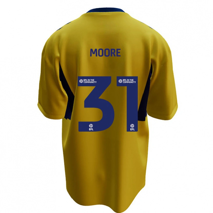 Danxen Mujer Camiseta Stuart Moore #31 Amarillo Azul 2ª Equipación 2025/26 La Camisa México
