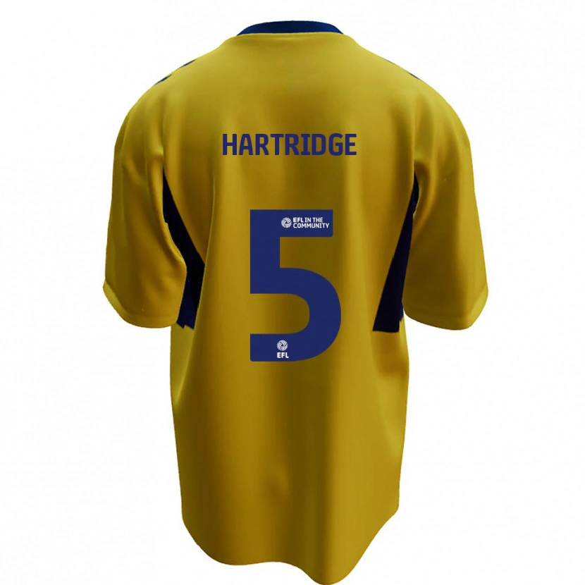 Danxen Mujer Camiseta Alex Hartridge #5 Amarillo Azul 2ª Equipación 2025/26 La Camisa México