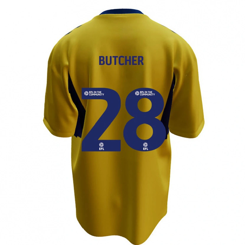 Danxen Mujer Camiseta Matt Butcher #28 Amarillo Azul 2ª Equipación 2025/26 La Camisa México