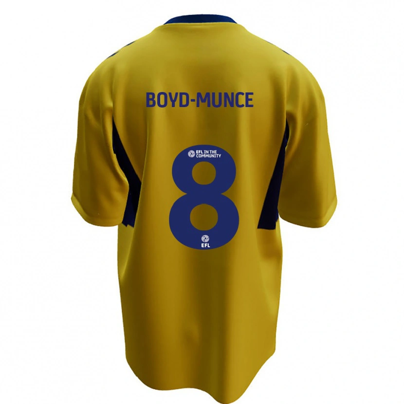 Danxen Mujer Camiseta Caolan Boyd-Munce #8 Amarillo Azul 2ª Equipación 2025/26 La Camisa México