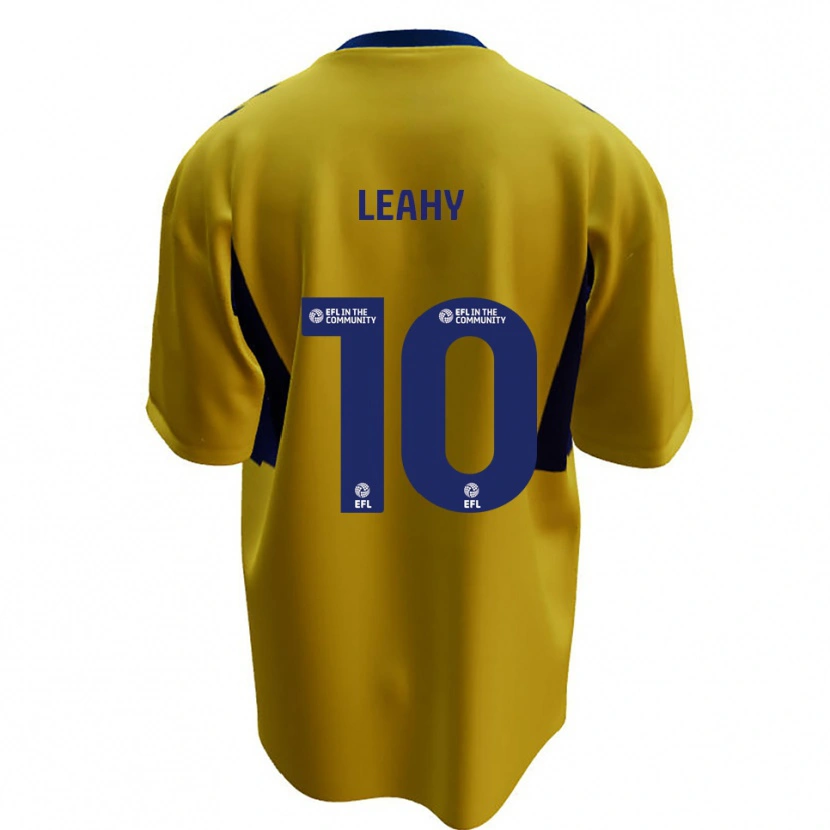 Danxen Mujer Camiseta Luke Leahy #10 Amarillo Azul 2ª Equipación 2025/26 La Camisa México