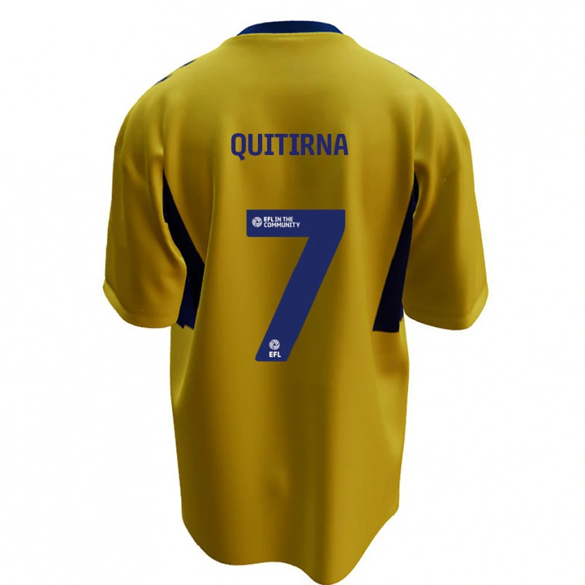 Danxen Mujer Camiseta Armando Quitirna #7 Amarillo Azul 2ª Equipación 2025/26 La Camisa México