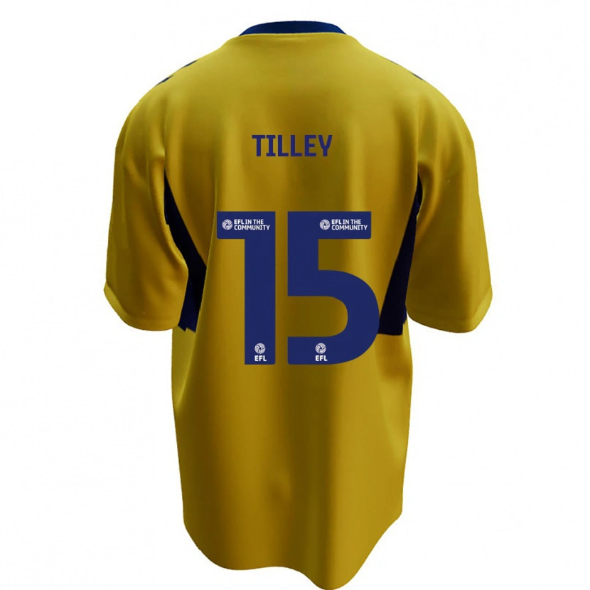 Danxen Mujer Camiseta James Tilley #15 Amarillo Azul 2ª Equipación 2025/26 La Camisa México