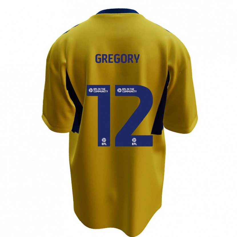 Danxen Mujer Camiseta Arthur Gregory #12 Amarillo Azul 2ª Equipación 2025/26 La Camisa México
