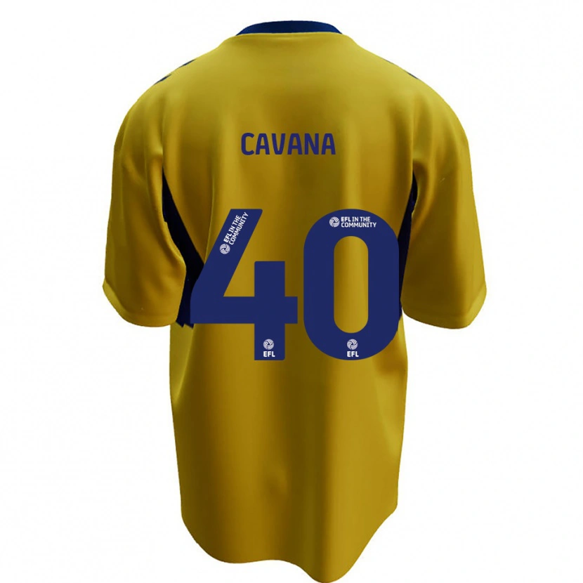 Danxen Mujer Camiseta Max Cavana #40 Amarillo Azul 2ª Equipación 2025/26 La Camisa México
