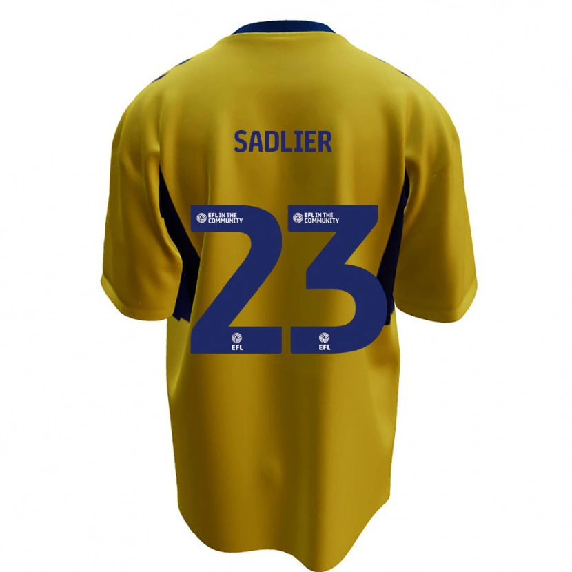 Danxen Mujer Camiseta Kieran Sadlier #23 Amarillo Azul 2ª Equipación 2025/26 La Camisa México