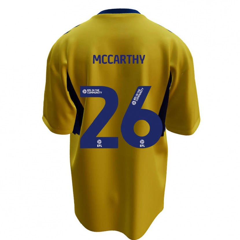 Danxen Mujer Camiseta Jason Mccarthy #26 Amarillo Azul 2ª Equipación 2025/26 La Camisa México