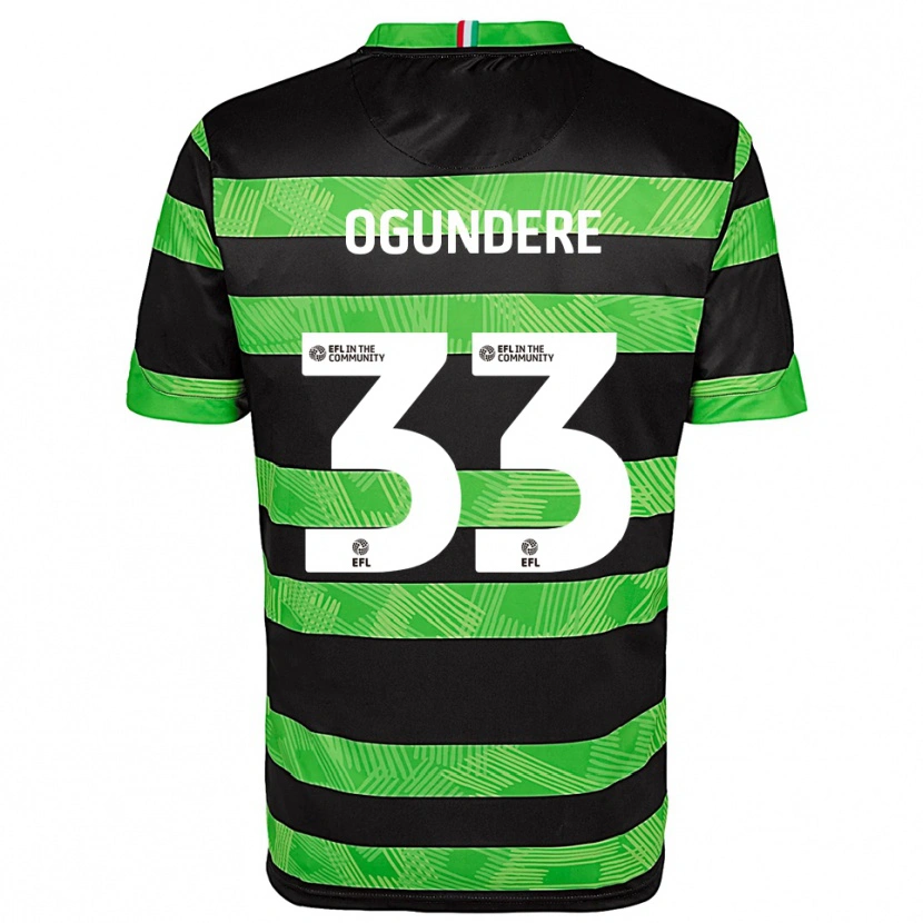 Danxen Mujer Camiseta Isaac Ogundere #33 Negro Verde 2ª Equipación 2025/26 La Camisa México