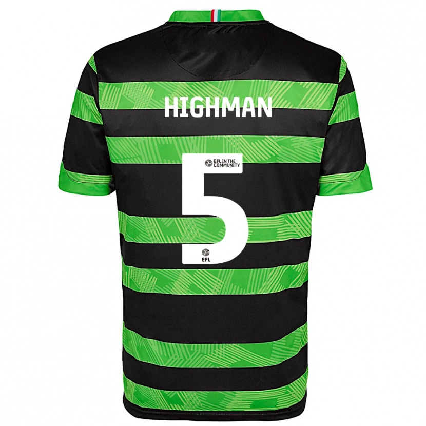 Danxen Mujer Camiseta Kelly Highman #5 Negro Verde 2ª Equipación 2025/26 La Camisa México