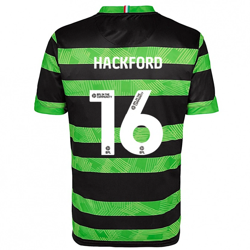 Danxen Mujer Camiseta Antwoine Hackford #16 Negro Verde 2ª Equipación 2025/26 La Camisa México